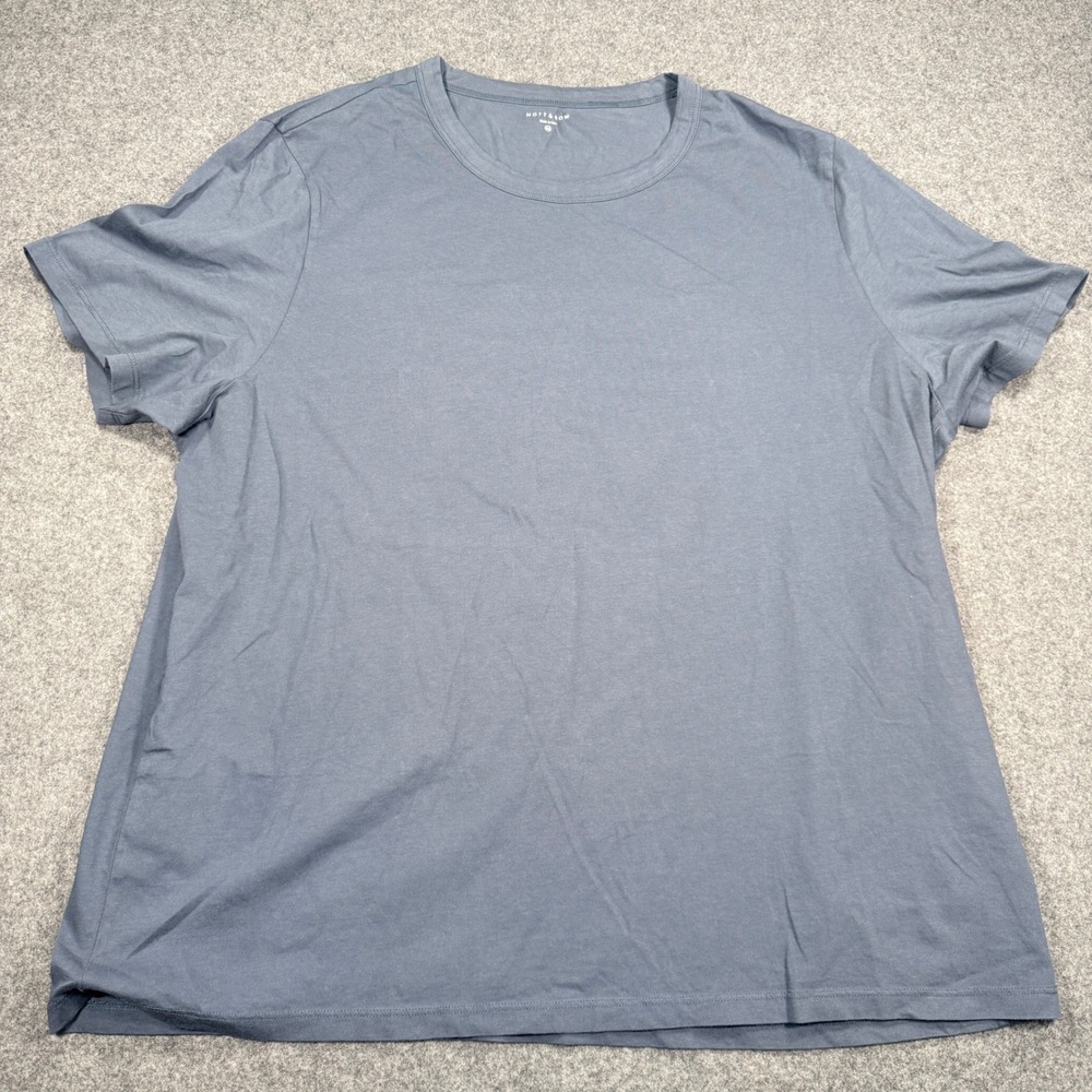 Mott & Bow  XXXL Blue Gray Crewneck Short Sleeve 100% Peruvian Cotton T-Shirt